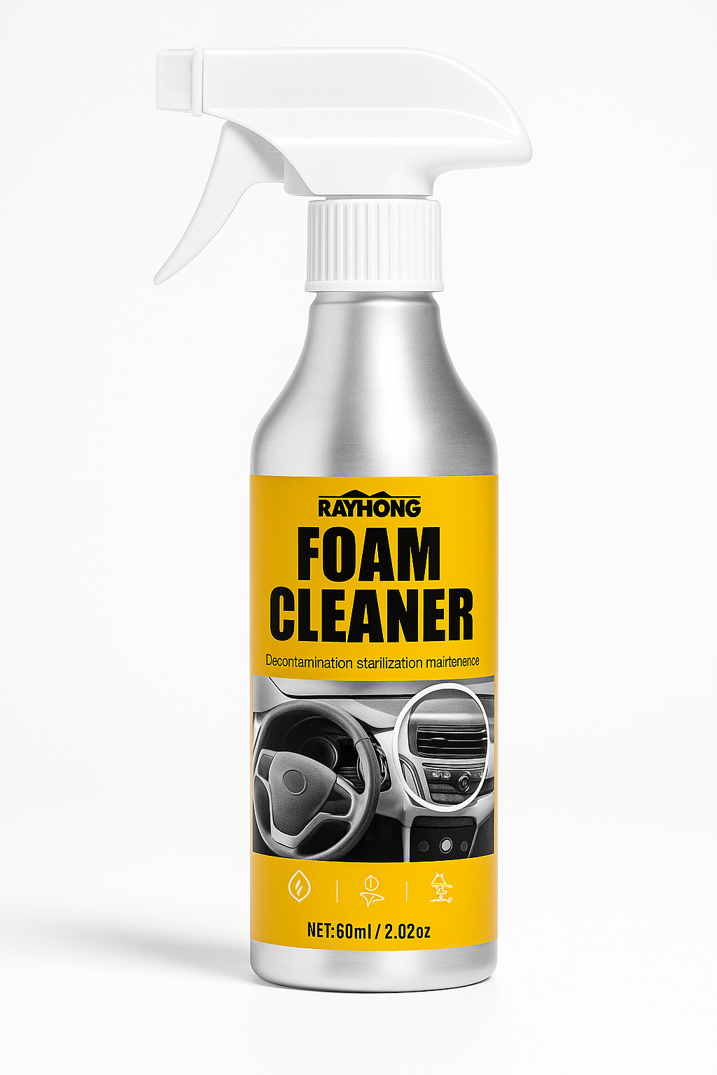 Multi-Purpose Foam Cleaner 60ml – Powerful Car Interior & Home Cleaning Spray | Eco-Friendly Stain Remover